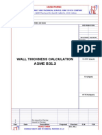 Wall Thickness Calculation for Piping Systems