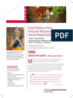 Food Politics: From Personal Responsibility To Social Responsibility