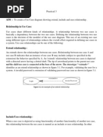 AIM: To Create A Use Case Diagram Showing Extend, Include and Uses Relationship