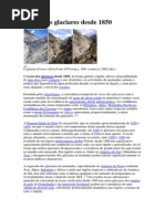 Recuo Dos Glaciares Desde 1850