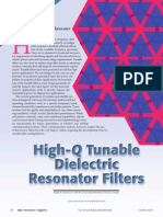 High-Q Tunable Dielectric Resonator Filter