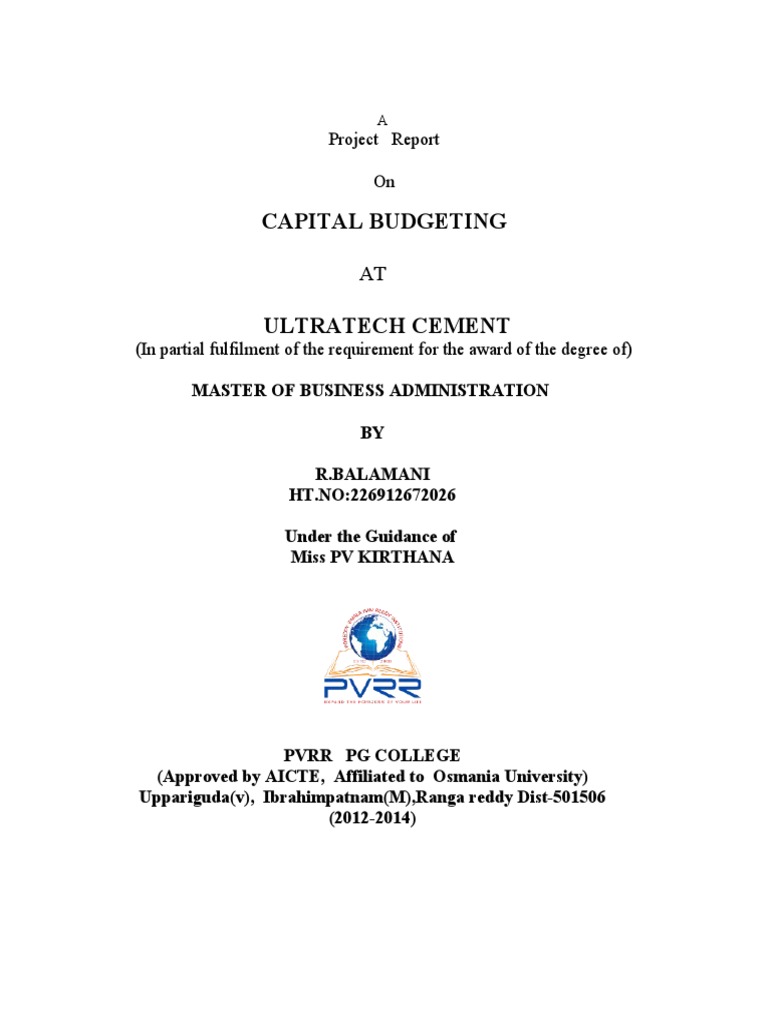 Final Post Evaluation of Capital Budgeting | PDF