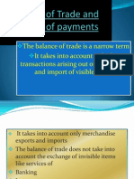 The Balance of Trade Is A Narrow Term It Takes Into Account Only The Transactions Arising Out of The Export and Import of Visible Items