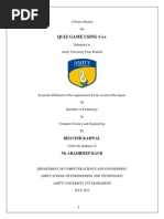 Download QUIZ GAME Report Amity University by Divay Bhardwaj SN213511024 doc pdf