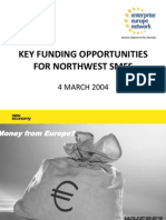 Key Funding Opportunities For Northwest Smes: 4 MARCH 2004