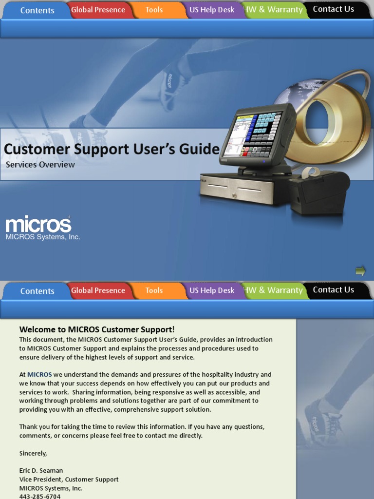 MICROS_CUSTOMER_SUPPORT_02282013.pdf | Help Desk | Installation
