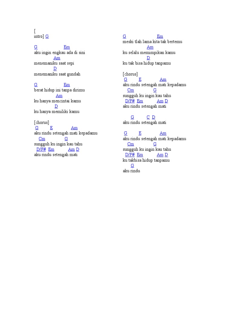 D Masive Rindu Setengah Mati Pdf