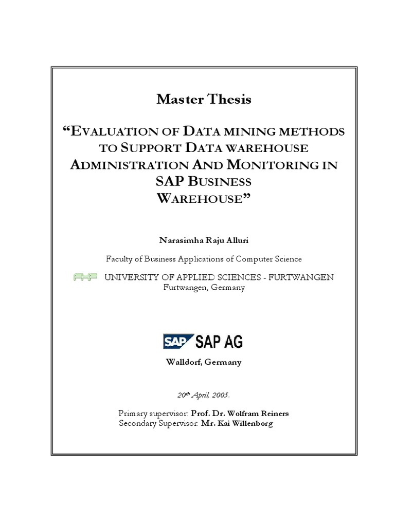 master thesis data mining