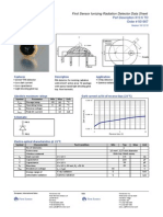 Part Description X10-6 TO Order # 501907: First Sensor Ionizing Radiation Detector Data Sheet