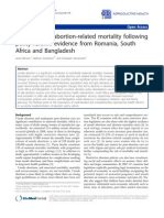 2011 - Reductions in Abortion-Related Mortality Following Policy Reform - Evidence