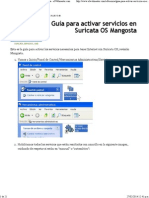 Guía para Activar Servicios en Suricata OS Mangosta - Elwebmaster