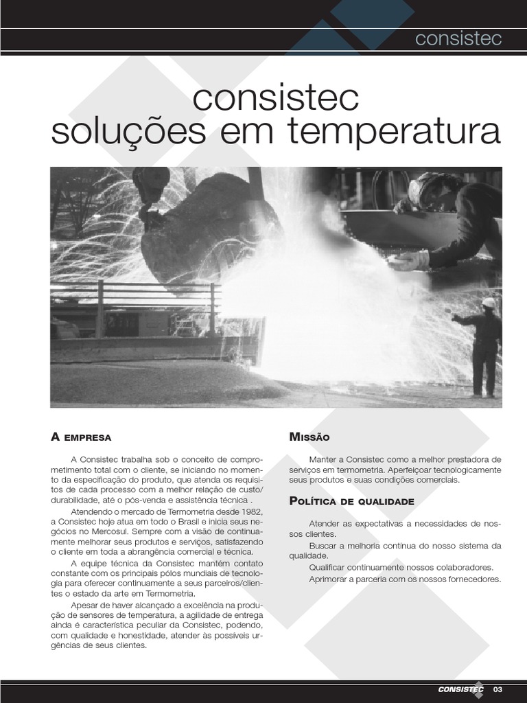 Catalogo Consistec (Termopares) | PDF | Termopar | Temperatura
