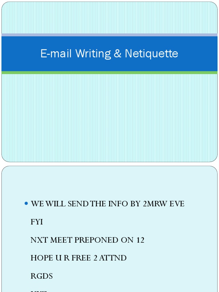 Email Writing Techniques and Tips | PDF | Email | Cyberspace
