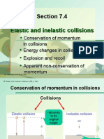 Section 7.4 Elastic and Inelastic Collisions