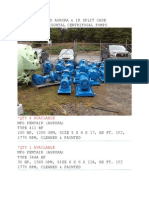 Used Horizontal Centrifugal Pumps