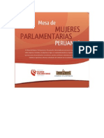 Diptico Mesa de Mujeres Parlamentarias Peruanas