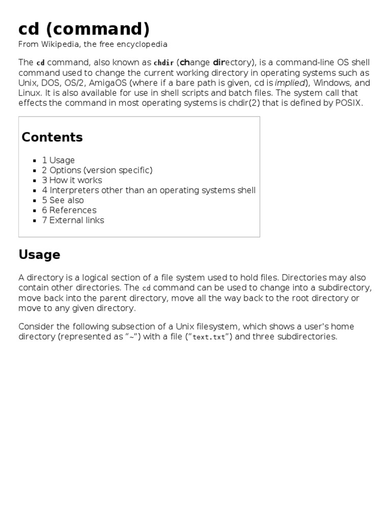 Changing Directories: An Overview of the Versatile 'cd' Command Across ...