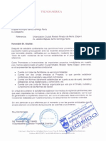 Carta Enviada Por TecnoAmerica Al Alcalde de Santo Domingo Norte en Apoyo A Las Normas de Ciudad Modelo