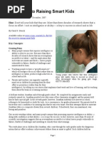 Secret to Raising Smart Kids