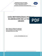 Guia Metodologica Para Elaboracion Tesis de Grado - UNIVERSIDAD MAYOR DE SAN ANDRES