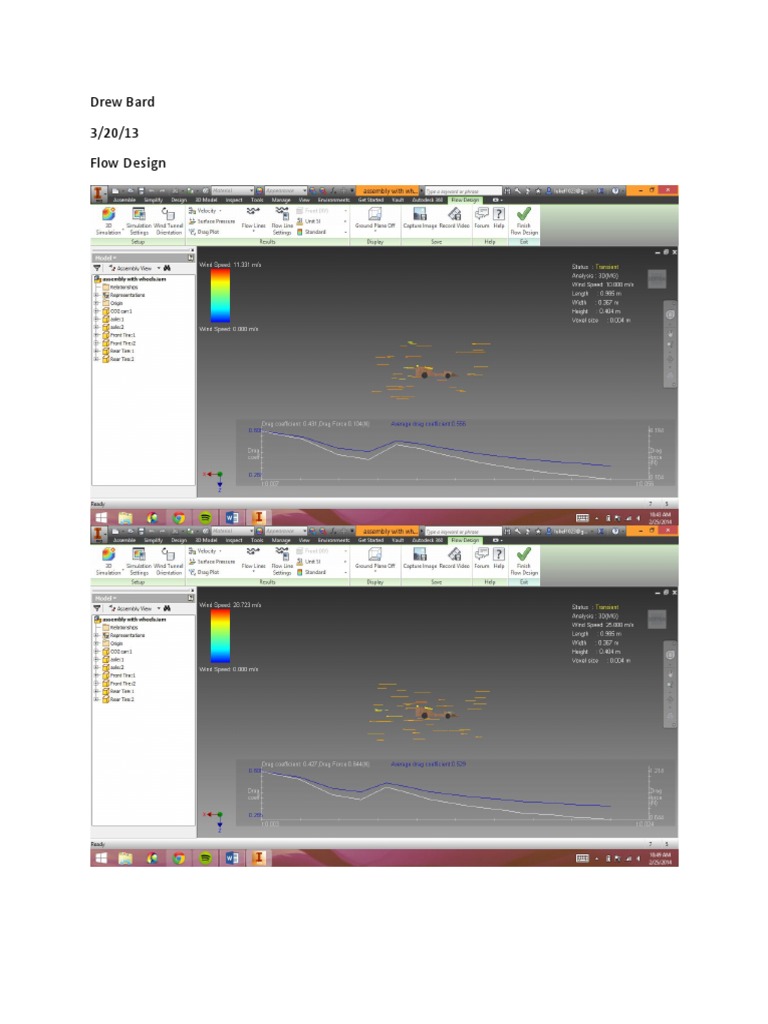 Flow Design Analysis of Drag Forces | PDF
