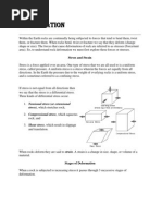 Deformation: Stress and Strain