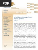 Is Hezbollah Confronting a Crisis of Popular Legitimacy?