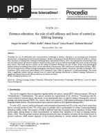 (2) Distance Education - The Role of Self-efficacy and Locus of Control in Lifelong Learning