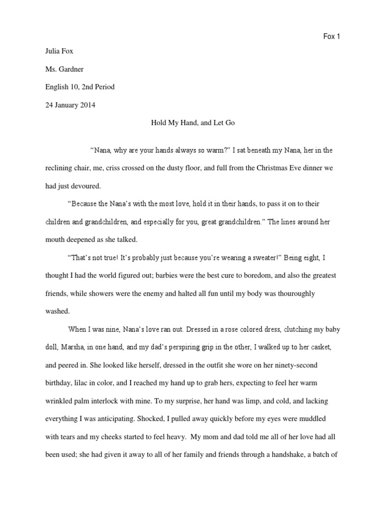 213615692-hands-reflective-essay | Emotions | Self-Improvement