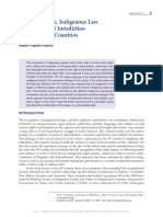 Legal Pluralism, Indigenous Law and The Special Jurisdiction in The Andean Countries