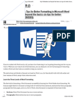 Preview of “Beyond the Basics- Six Tips for Better Formatting in Microsoft Word”