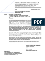 Surat Pengumuman Jadwal Penelitian PPM Dan PKM 20141