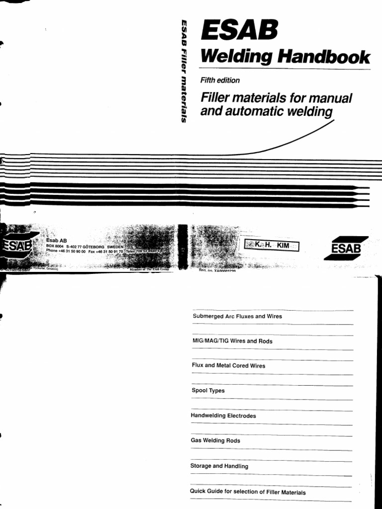 pdf Engineering) Esab Welding Handbook 5 Edition Welding Transition Metals Free 30day