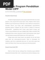 Download Evaluasi Program Pendidikan Model CIPP by erwin januarisman SN213631268 doc pdf