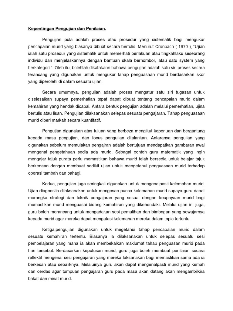 Kepentingan Ujian Pdf