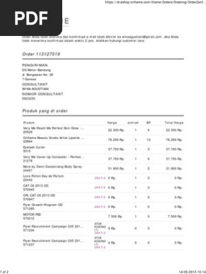 Order Confirmation