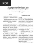 Color Registration measurement in printer engines