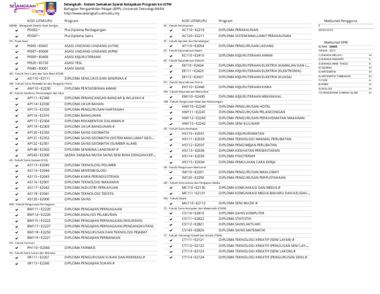 Selangkah - Portal Pengambilan Pelajar UiTM  PDF