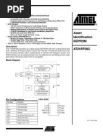 Asset Identification Eeprom AT24RF08C: Features