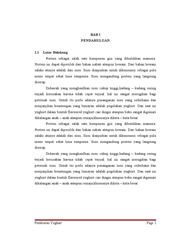 Makalah Pembuatan Yoghurt