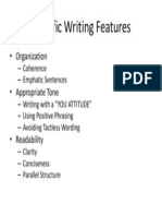 BC Specific Writing Features