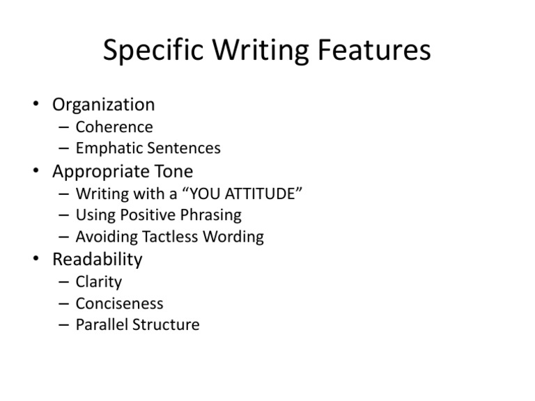 BC Specific Writing Features | PDF