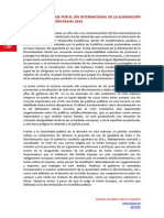 Manifiesto PSOE Dia Internacional de la eliminacion de la discriminación..