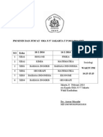 Jadwal PM Guru Senin Dan Jumat