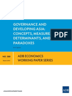 Governance and Developing Asia: Concepts, Measurements, Determinants, and Paradoxes 
