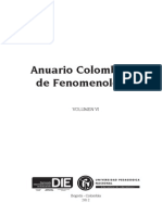 Anuario Colombiano de Fenomenologa Vol Vi