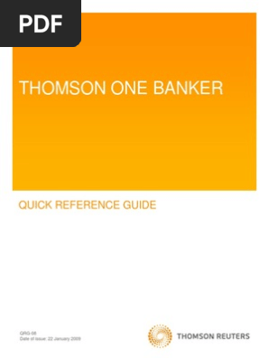 Thomson Quick Reference Private Equity Mergers And Acquisitions