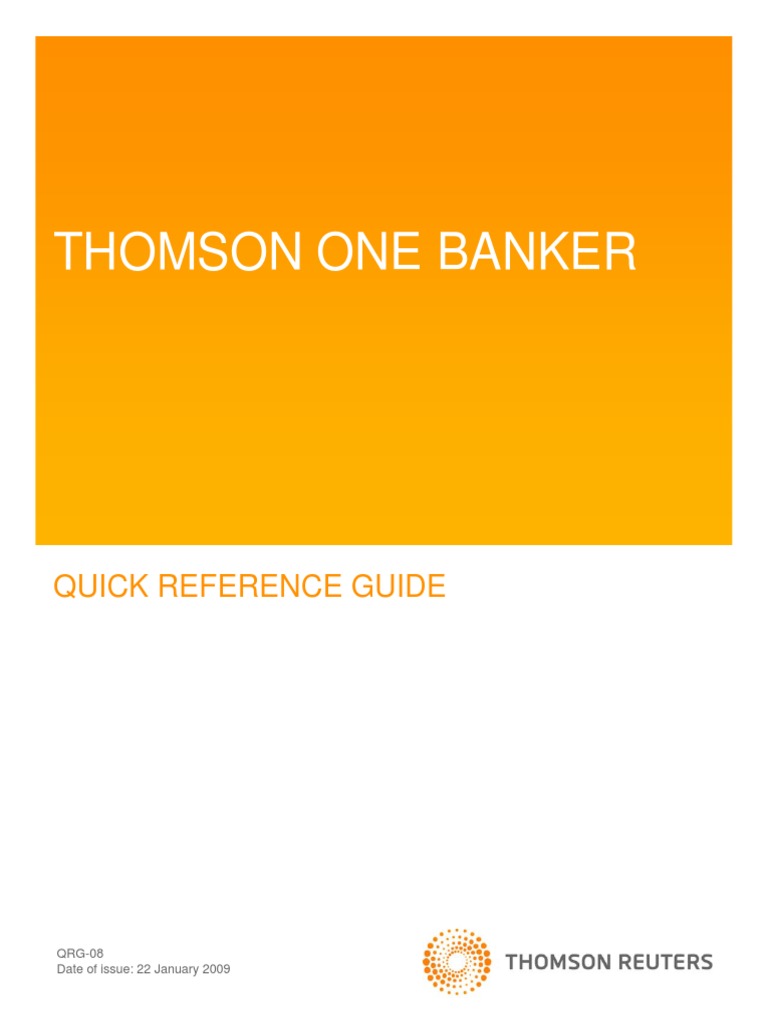 Thomson Quick Reference Private Equity Mergers And Acquisitions