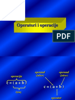 Operatori I Operacije - Programski Jezik C