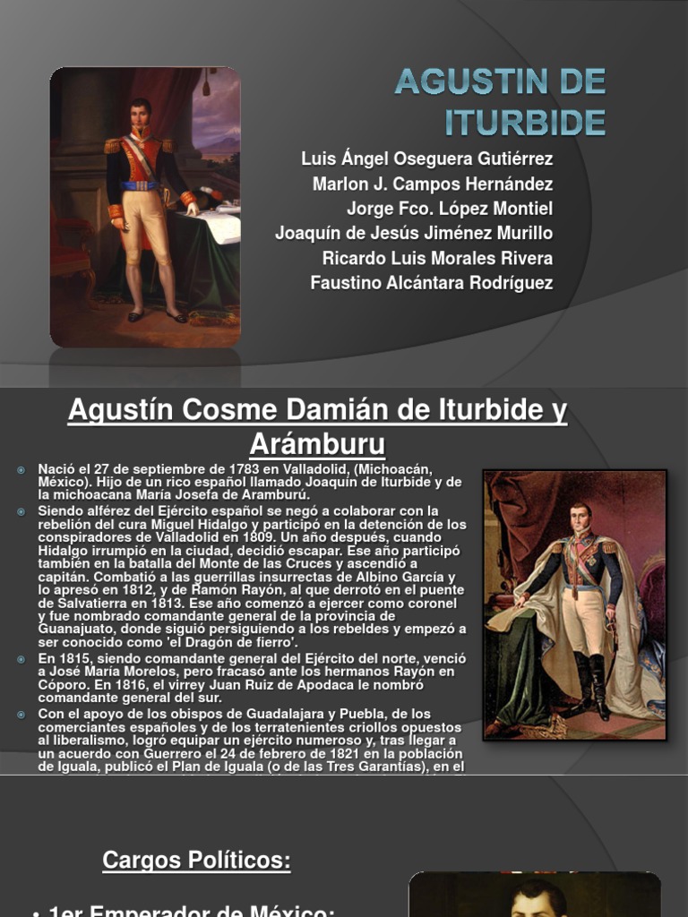 Agustin de Iturbide Politica de mexico México independiente